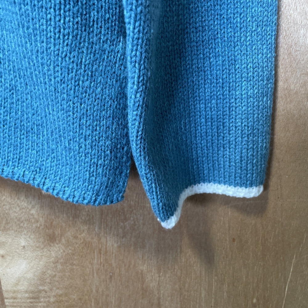 Appleseed's Women's Acrylic Turquoise Pullover Sweater‎ Medium - Picture 3 of 9